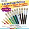 20-Piece Assorted Hog Bristle Brush Set - Large Thick Paint Brushes, Classroom Paint Brushes for Crafts, Tempera & Acrylic Painting, Ideal for Beginners & Students